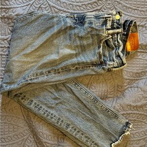 Abercrombie & Fitch Classic Blue Denim Jeans rigid loose